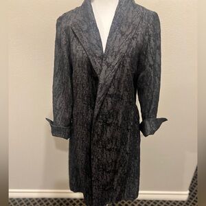 Eileen Fisher Charcoal Textured Trench Coat